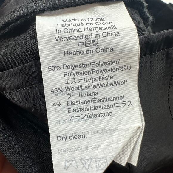 J.Crew Pants Womens 6 Black 365 Wool Full Length Slim Straight Solid Classic - Picture 5 of 11